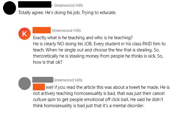 utd professor cure for homosexuality discussion on nextdoor
