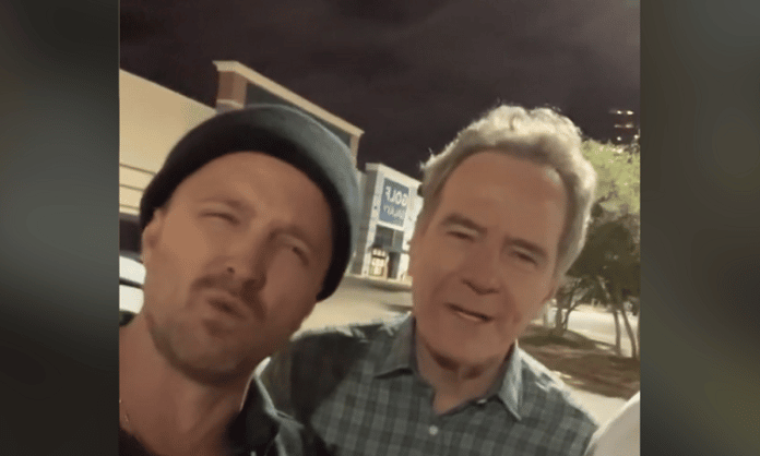 bryan cranston and aaron paul talk to a dallas resident about not watching breaking bad the tv show thumbnail